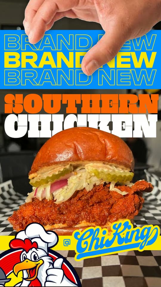 Southern fried chicken plated for a menu post